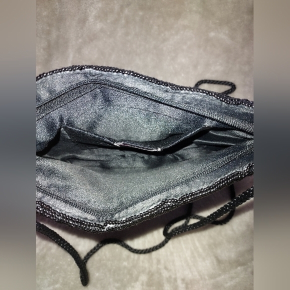 Hasting and Smith black beaded shoulder bag vintage - Picture 2 of 6